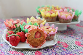 Food Lust People Love: Strawberry Yogurt Muffins #MuffinMonday