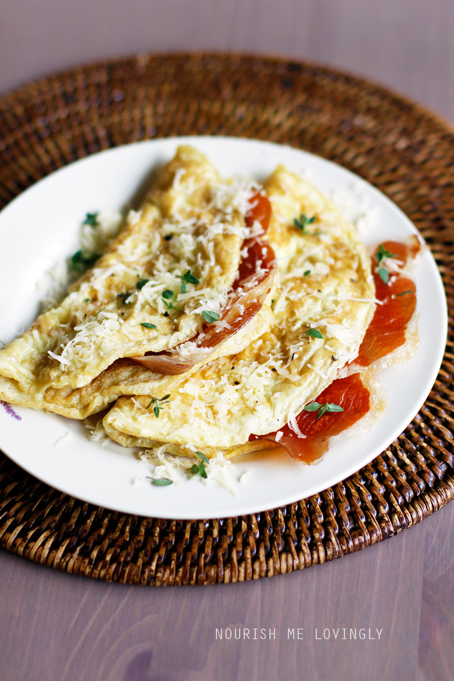 Nourish me lovingly Omelette with crisp prosciutto (GAPS)