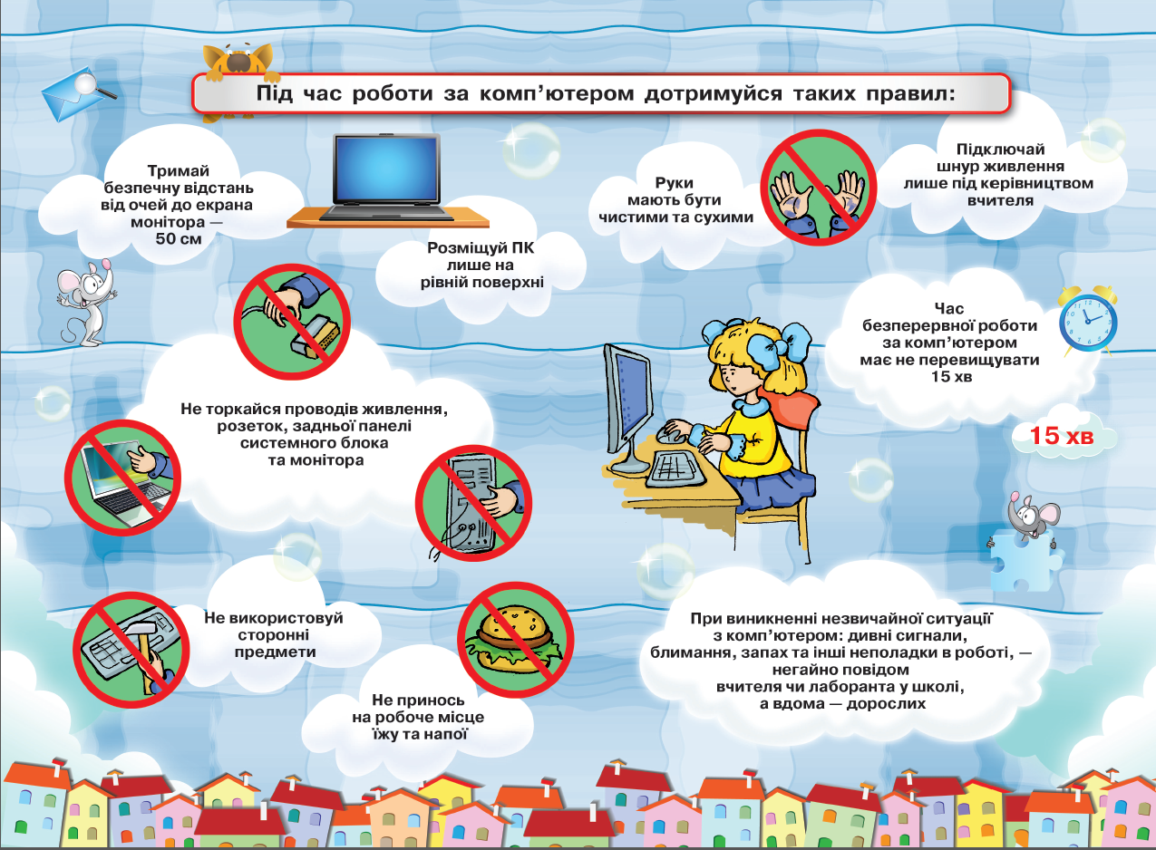 Картинки по запросу "правила користування комп'ютером на уроках інформатики"