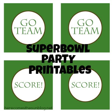 Superbowl Party Free Printables from herecomesthesunblog.net