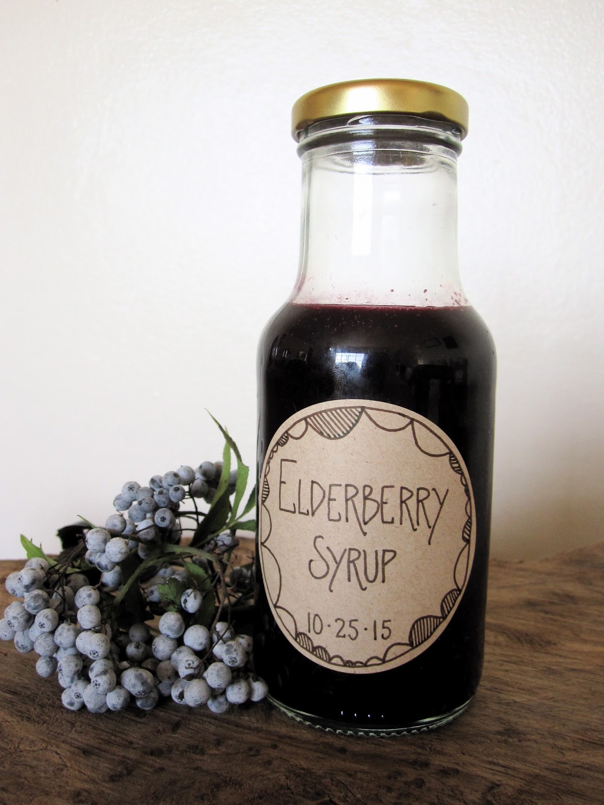 Cloudberry & Moss Elderberry Syrup with Vanilla and Cloves. Recipe for