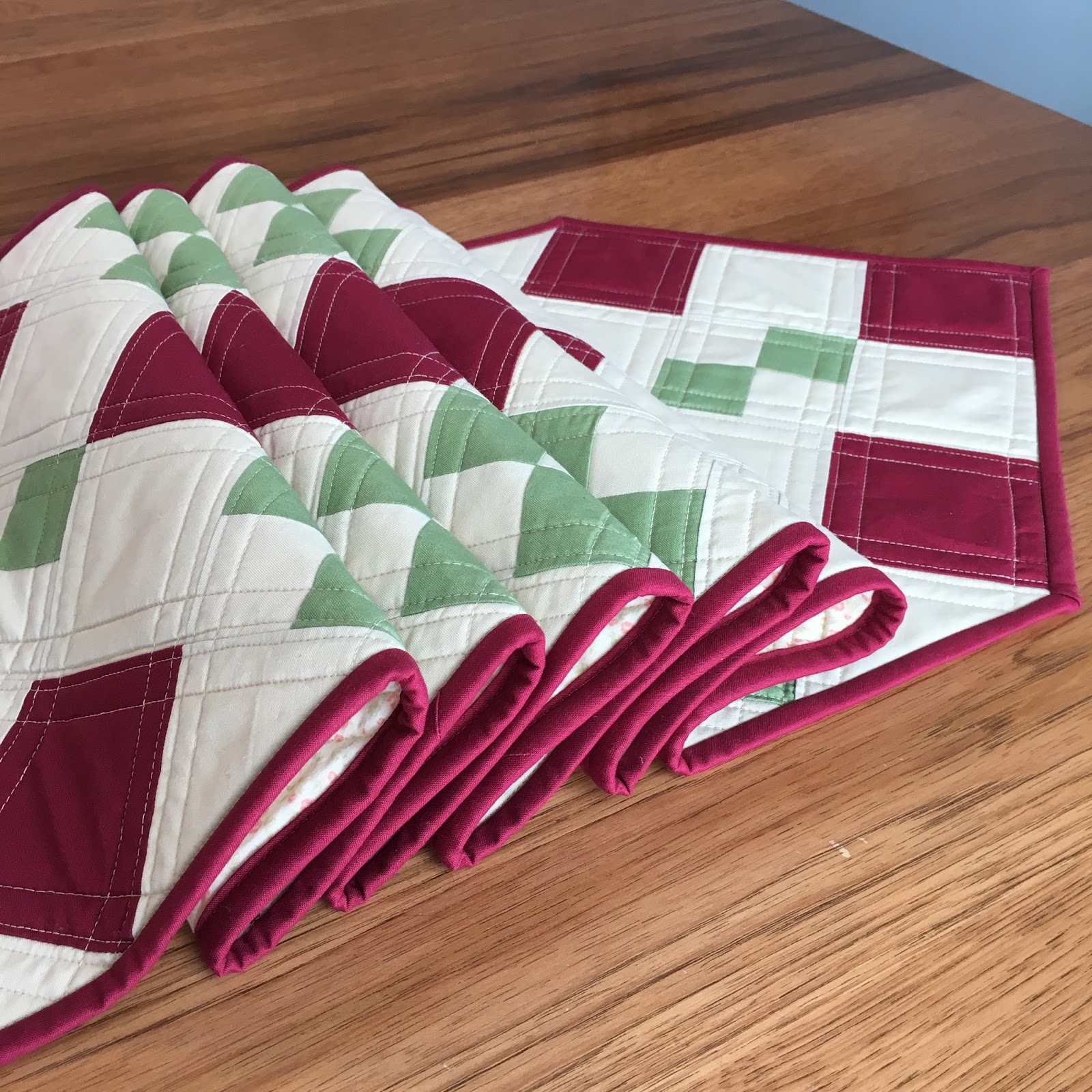 Fresh Dew Drops Quilted Dresser Runner All Solids