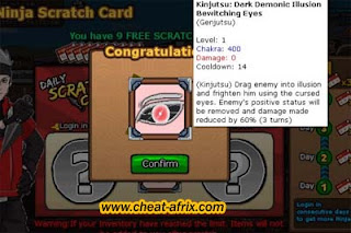 Trick Scratch Card Get EMBLEM + TOKEN Ninja Saga