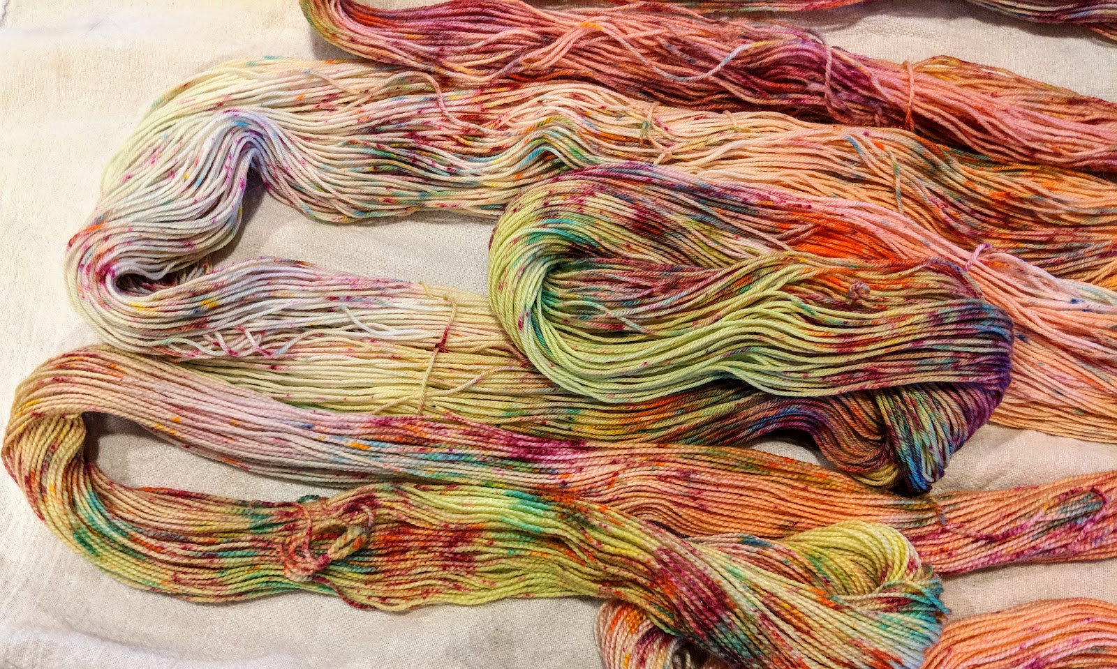 Speckle Dyeing Yarns... my process