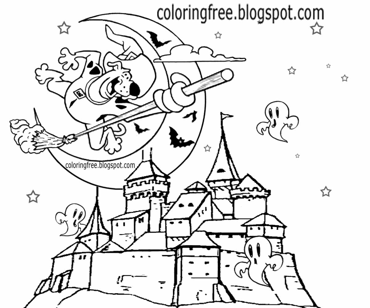 Free Coloring Pages Printable Pictures To Color Kids Drawing ideas:  Printable Scooby Doo Coloring Haunted Ghost Town Monster Drawing