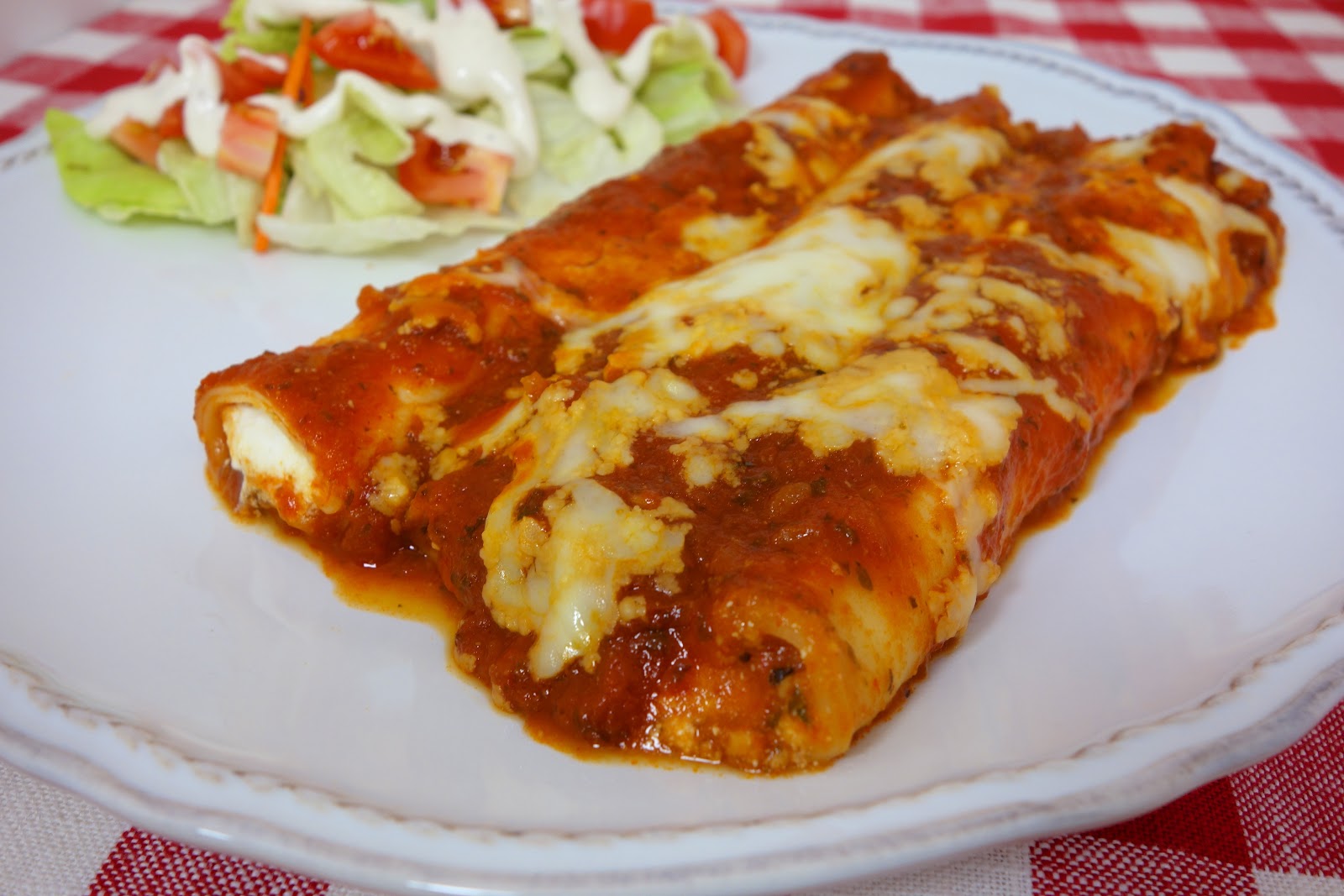 egg roll manicotti plain chicken