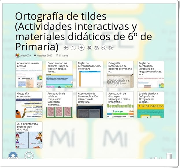 "11 Actividades interactivas y materiales didácticos sobre la ORTOGRAFÍA DE LA TILDE en 6º de Primaria"