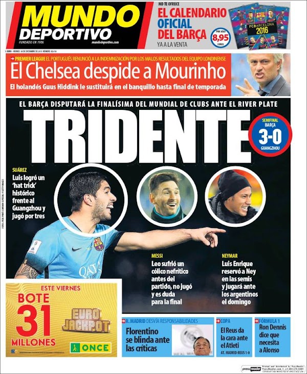 FC Barcelona, Mundo Deportivo: "Tridente"