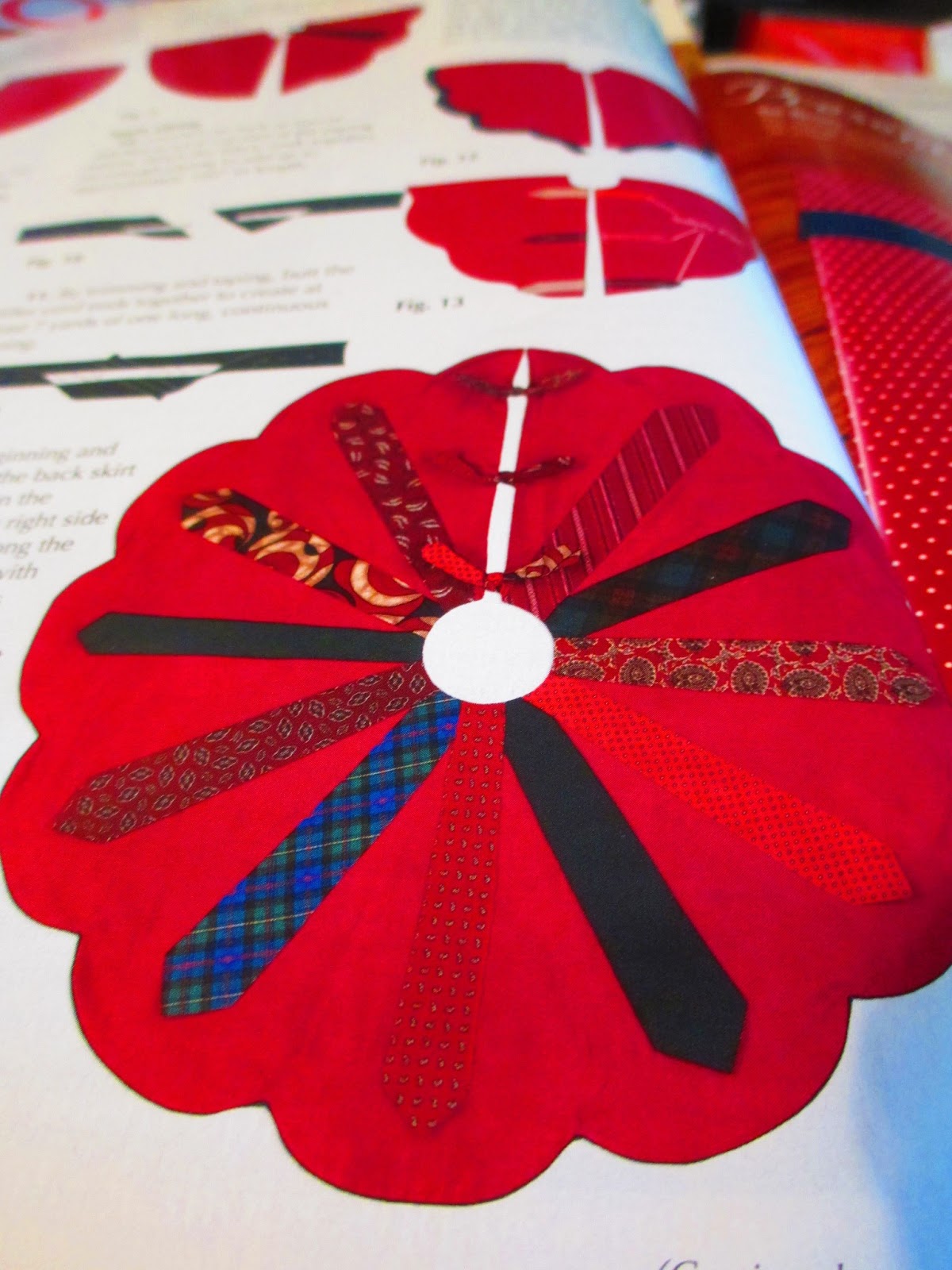 iluvcraftingandcooking Christmas Tree skirt from ties