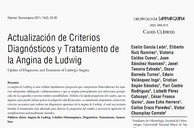 PDF: Actualización de Criterios Diagnósticos y Tratamiento de la Angina de Ludwig