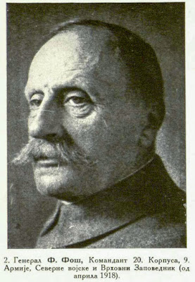 General F. Foch, Commandant of the 20th corps, 9th Army, North Army, Commandant in Chief (from April 1918).