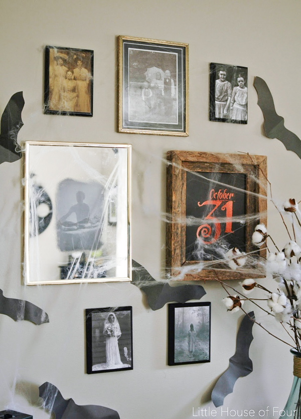 DIY Spooky Halloween Mirror and Gallery Wall Little House of Four