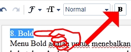 Fungsi Bold pada Dasbor Blogger