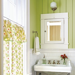 Cuartos de baño vintage: verde que te quiero verde. | Pompas de Ideas