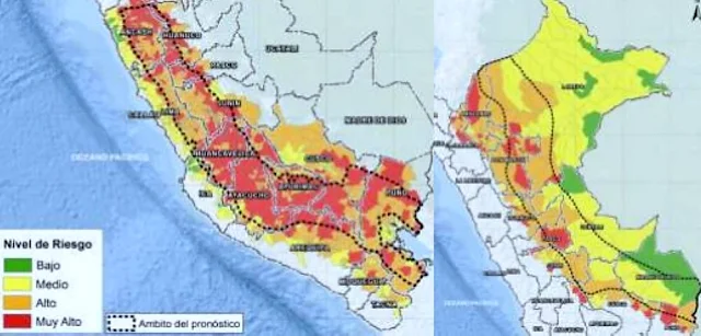 524 distritos de sierra y selva tienen riesgo muy alto de huaicos