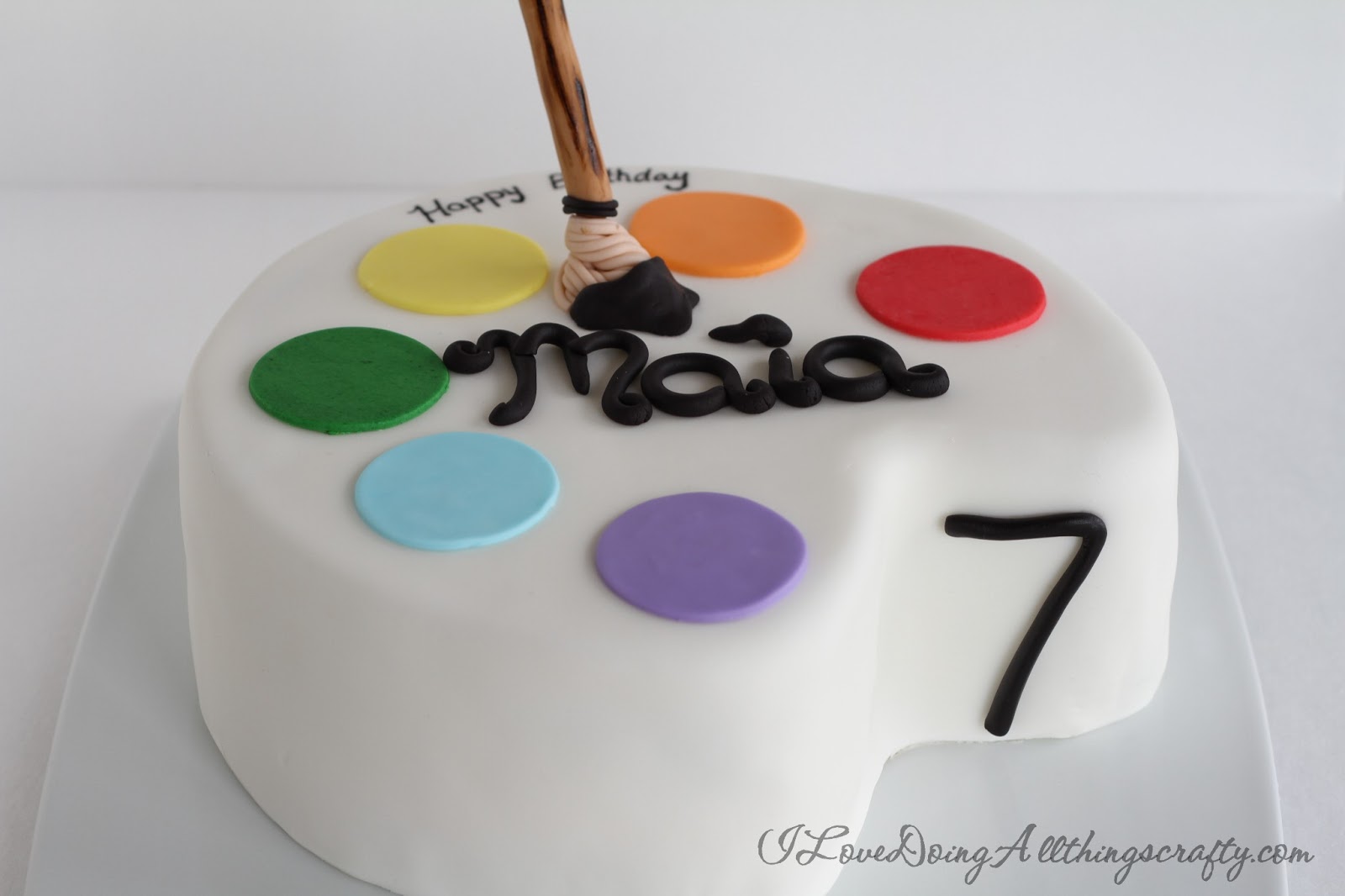 I Love Doing All Things Crafty Paint Palette Cake DIY Cake