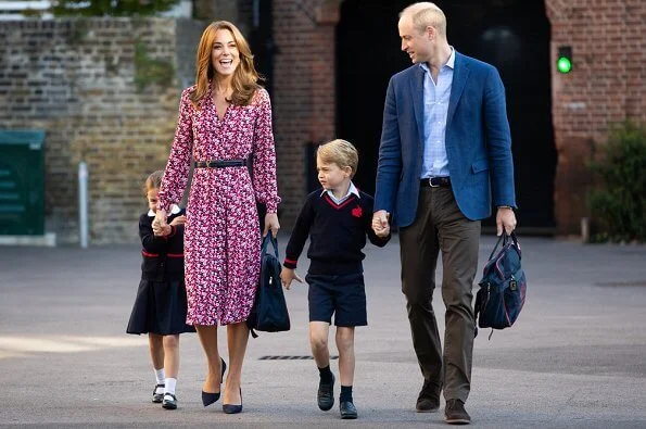 The Duchess first wore that dress for Prince Harry and Meghan Markle's wedding rehearsal last year