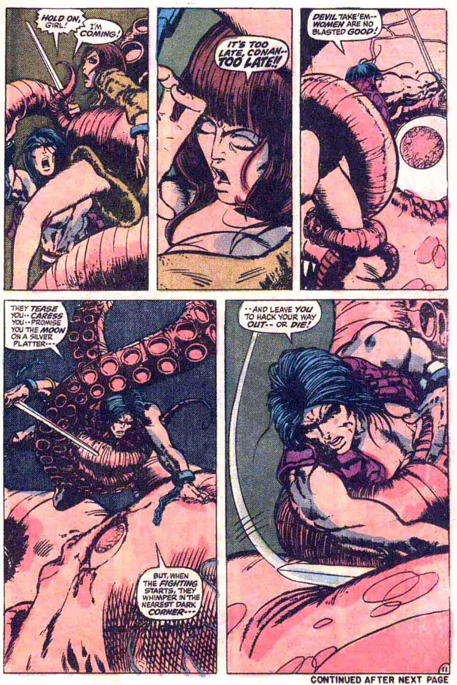 Conan the Barbarian v1 #12 marvel comic book page art by Barry Windsor Smith