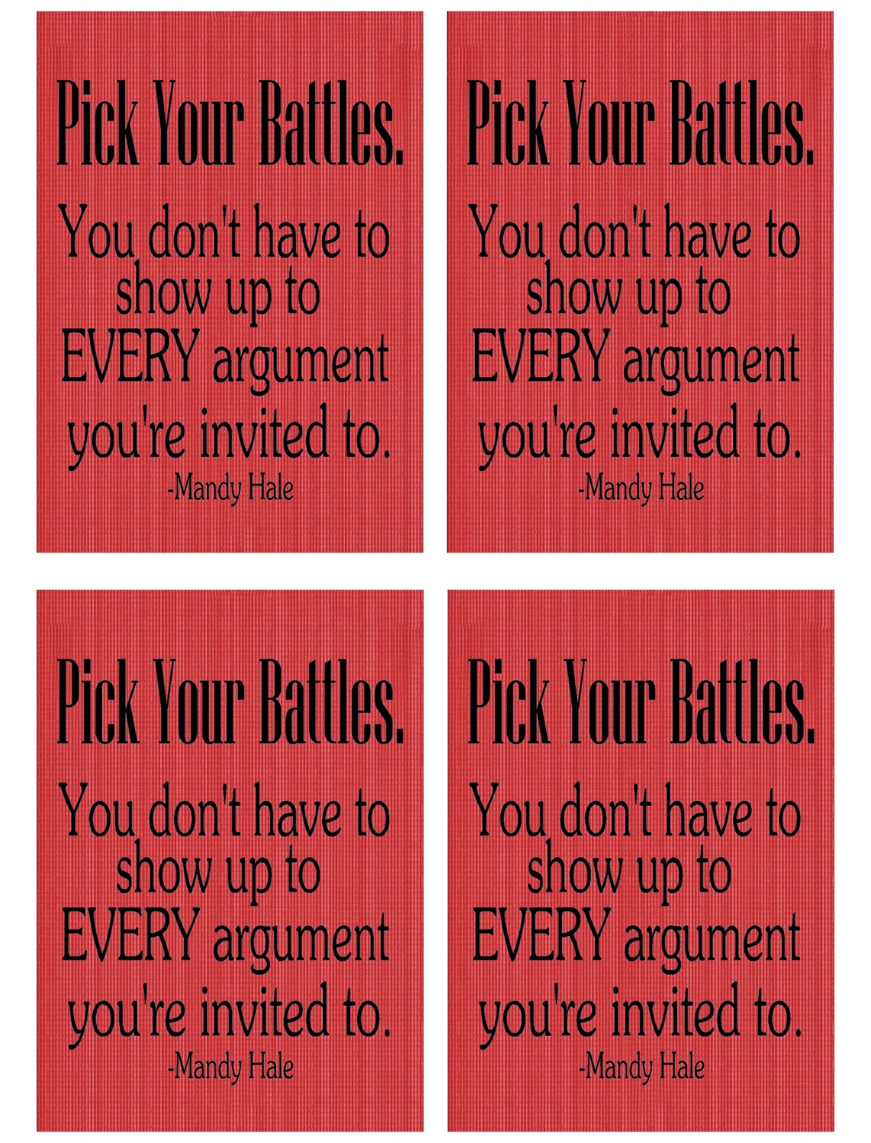 DIY Party Mom Pick Your Battles Motivational Monday Free Printable