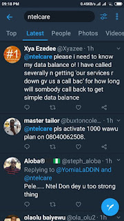 Ntel customer tweets