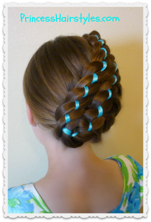 Stacked Ribbon Braid Updo #Easter