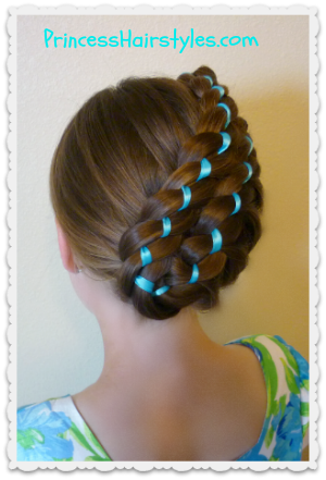 easter hairstyles - diagonal stacked