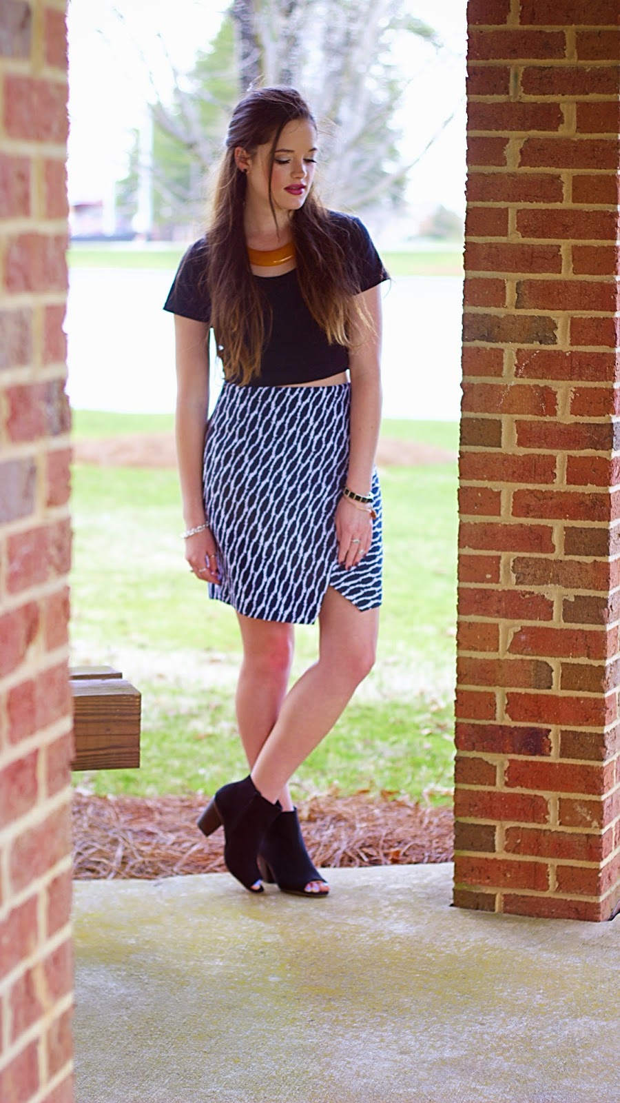 Kathleen's Fashion Fix Exotic Undertones wrap skirt + crop top