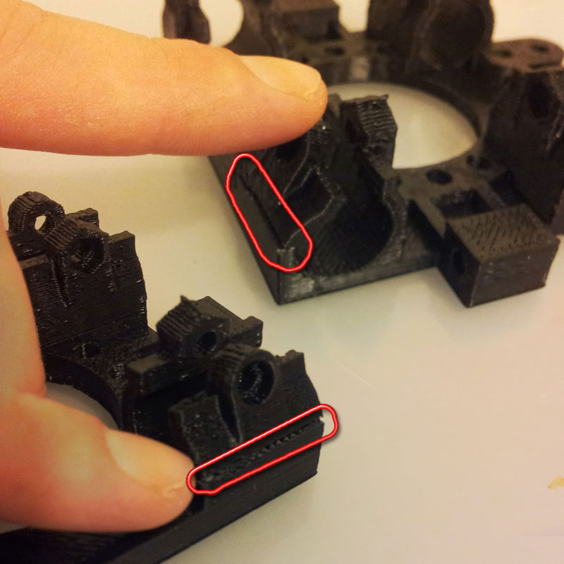 Retrospective repairing broken 3d printer parts