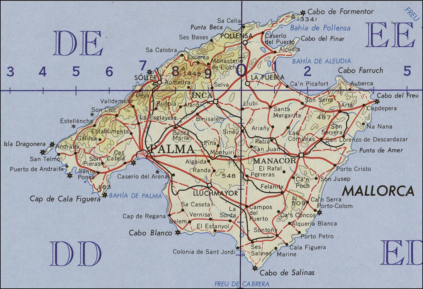 Kaart Mallorca Balearen Kaart Mallorca met Palma Vakantie Spanje Balearen Kaart Mallorca Balearen Kaart Mallorca met Palma Vakantie Spanje Balearen