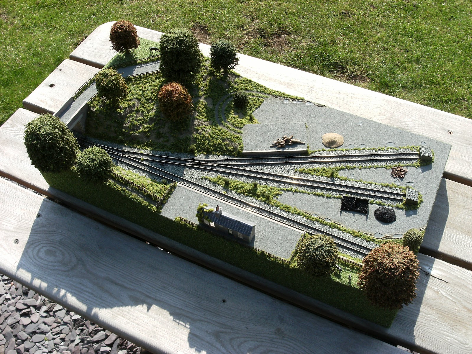 Organizer Model train layout baseboard diy Rail road