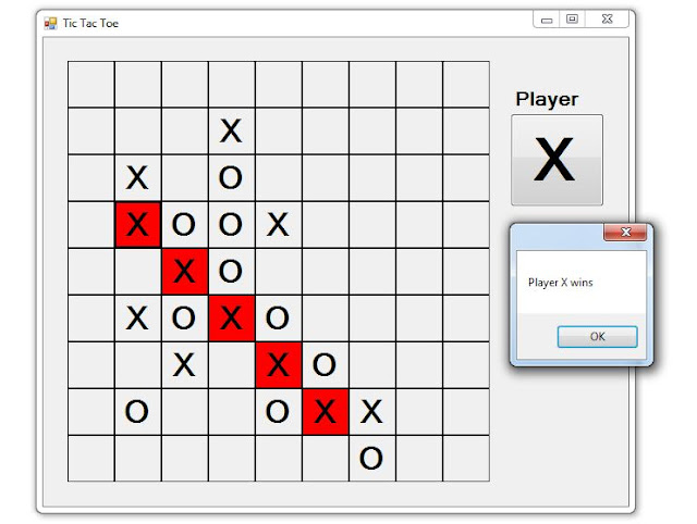 Develop Tic Tac Toe puzzle game using basic C# dotnet