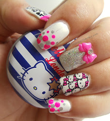 hello kitty nail birthday dhara polish manisha she tip french beach