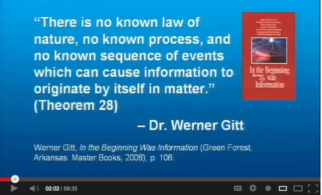 Dr Werner Gitt Quotation About Information Fight For Your Faith