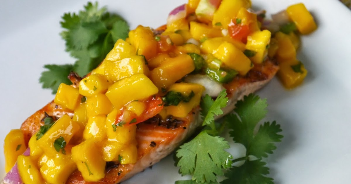 A Girl & Her Food: Grilled Salmon with Mango Salsa