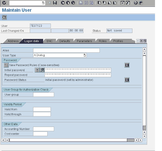 VENKAT SAP BASIS: How to create a user in SAP image.