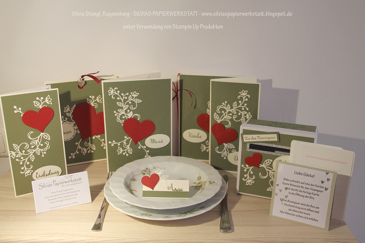 Silvias Papierwerkstatt Papeterie Fur Hochzeit Komplettes Set