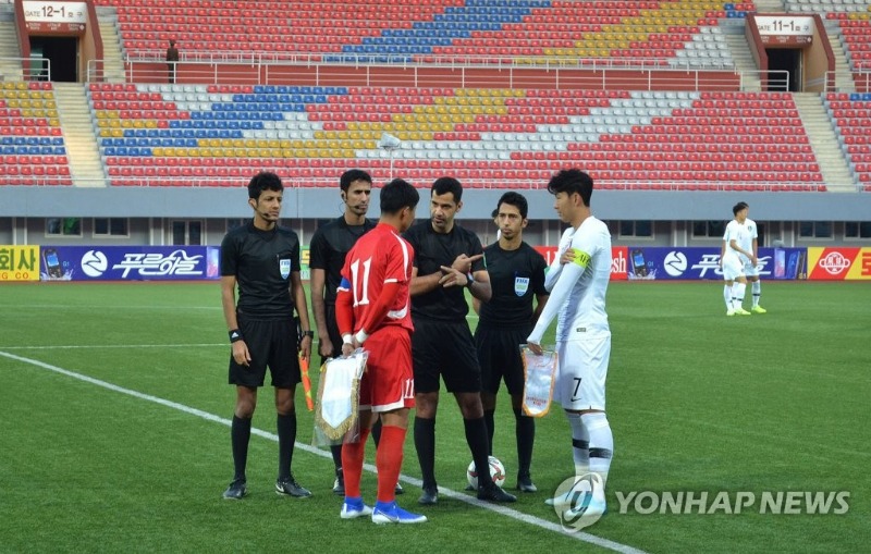 축구 국가대표팀 북한전 경기 사진