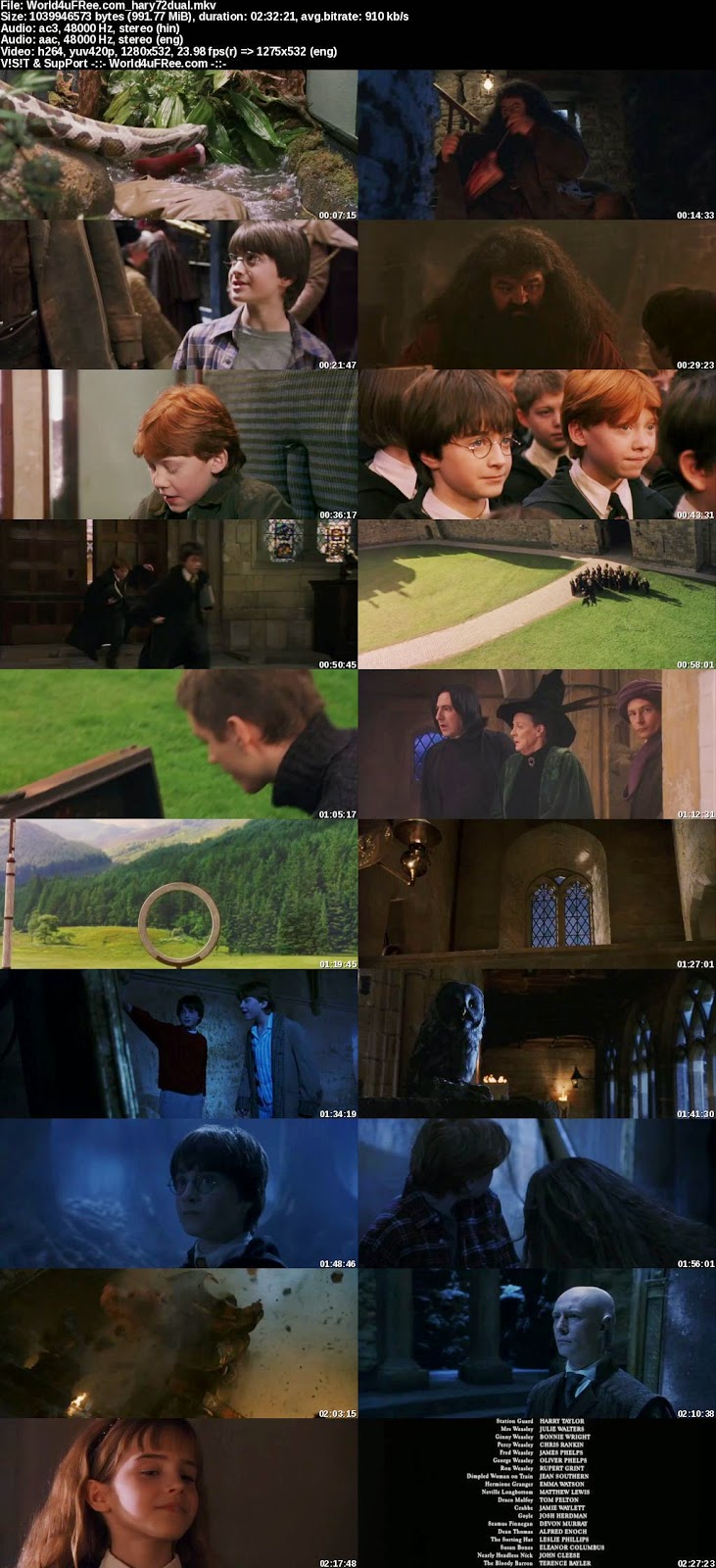 Harry Potter and the Sorcerer's Stone 2001 Hindi Dubbed Dual BRRip 720p