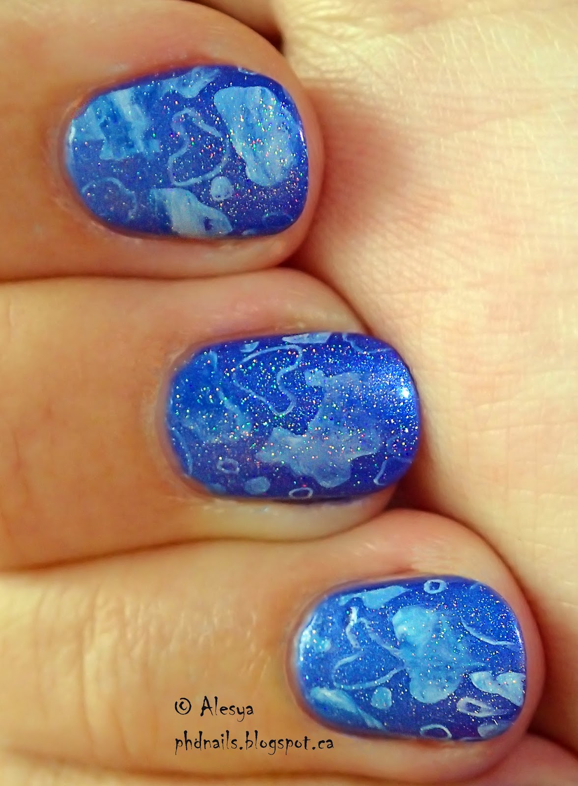 PhD nails: September Nail Art Challenge: Stamping Month! Day 15: Clouds ...