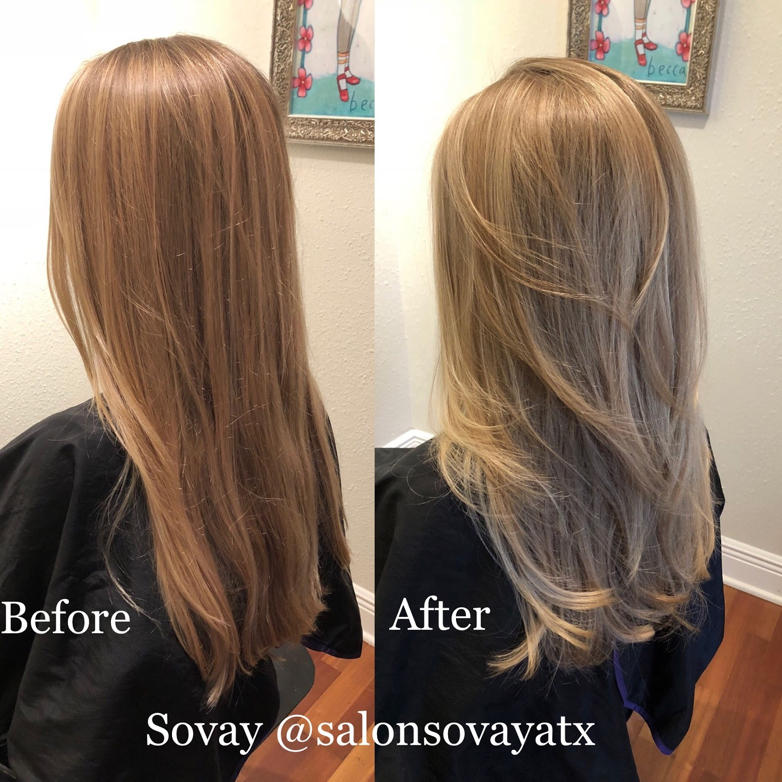 Sovay Reeder Highlights And Long Layered Haircut In Austin With