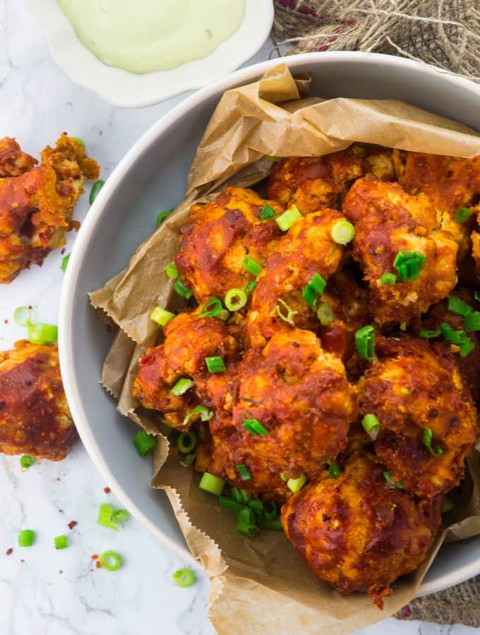 VEGAN CAULIFLOWER HOT WINGS food recipes drink favors