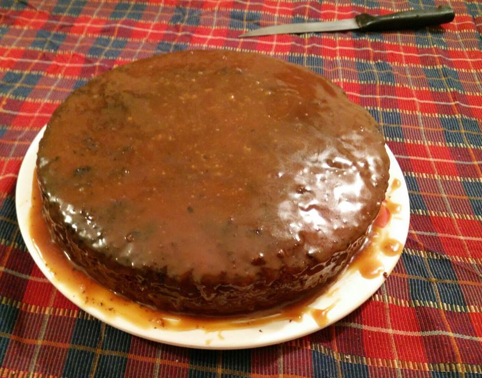 Food and Laughter Burnt Butter Cake with Salted Caramel Sauce