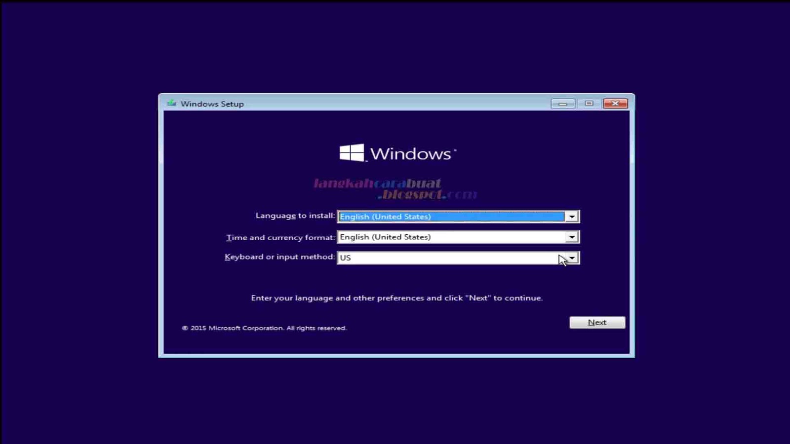 Laptop dengan Windows 10
