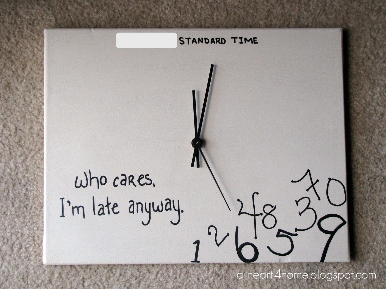 A Heart For Home Finished Friday DIY Canvas Clock