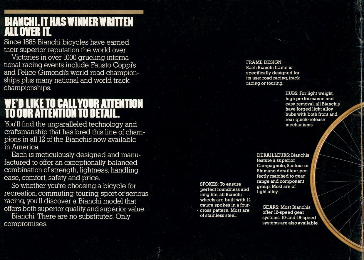 CATALOGUES BIANCHI BIANCHI 1981