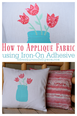 Learn how to applique fabric using iron-on adhesive. Step-by-step instructions with pictures, PLUS a free printable pattern! #fabricapplique #howtoappllique #craftsanddiy #freepattern #ironons How to applique fabric using iron on adhesive