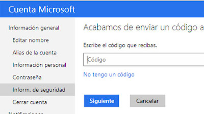 codigo de un solo uso outlook