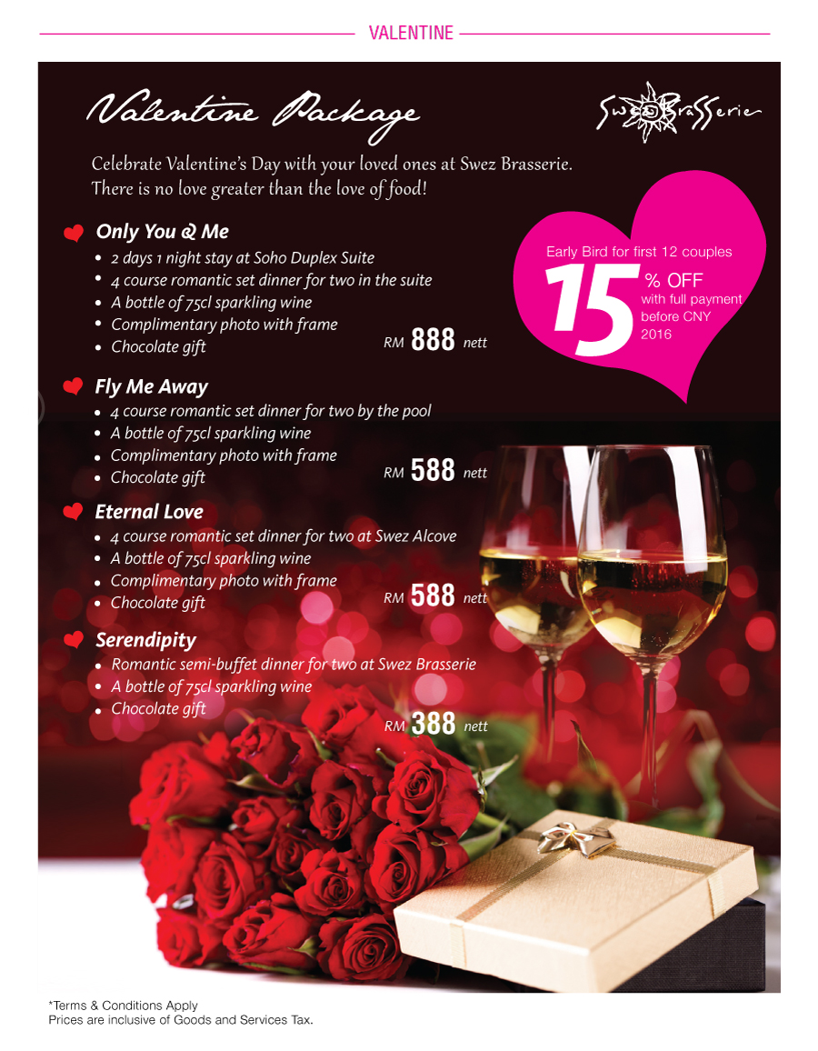Valentine's Day Packages at Eastin Hotel Penang