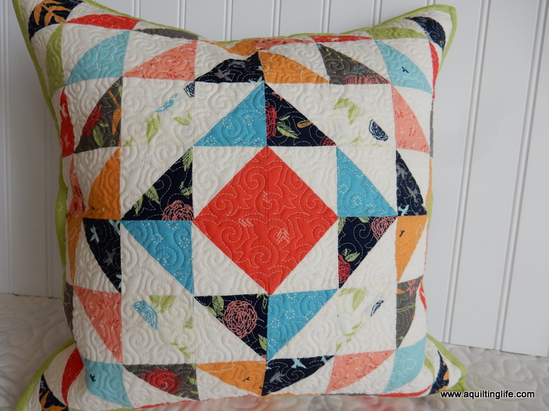 Half-Square Triangle Pillow Tutorial | A Quilting Life - a quilt blog