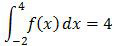 Integral f(x) dengan batas -2 dan 4